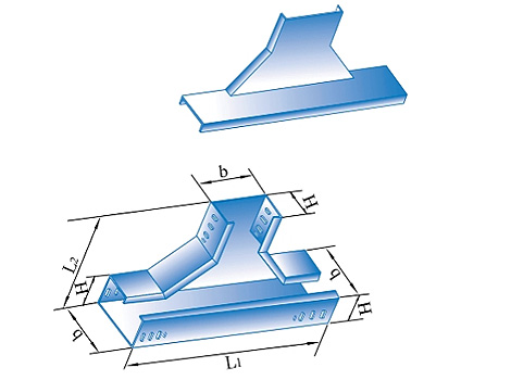 downward side vertical equal sectional tee